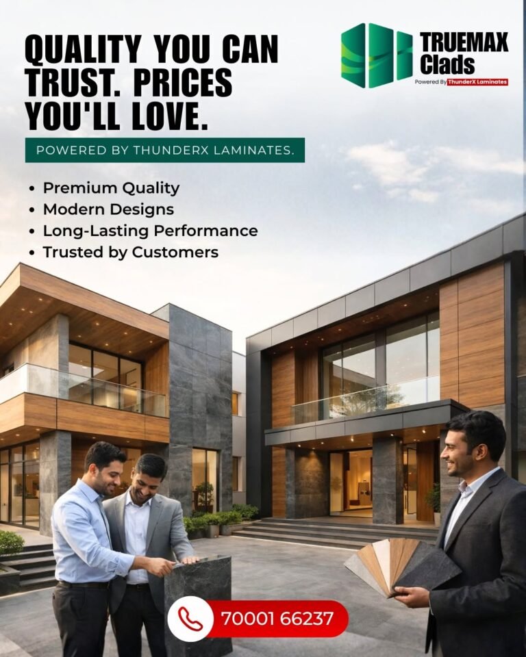 TRUEMAX Clads Powered by ThunderX Laminates – Premium Quality HPL Sheets at Affordable Prices